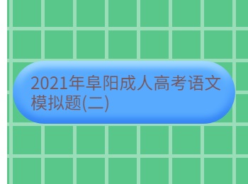 2021年阜阳成人高考语文模拟题(二)