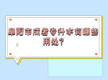 阜阳市成考专升本有哪些用处