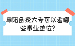 阜阳函授大专可以考哪些事业单位